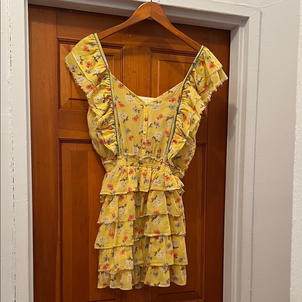 Yellow LoveShackFancy Mini Dress